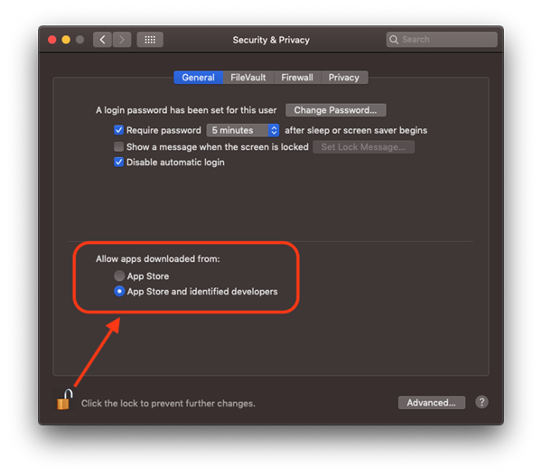Allow apps downloaded - restricted